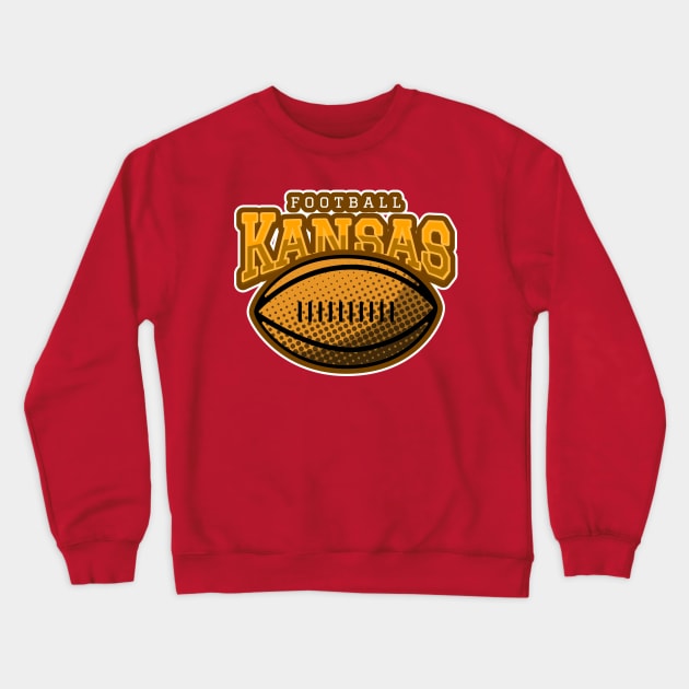 love Football Kansas City Football Crewneck Sweatshirt by AA